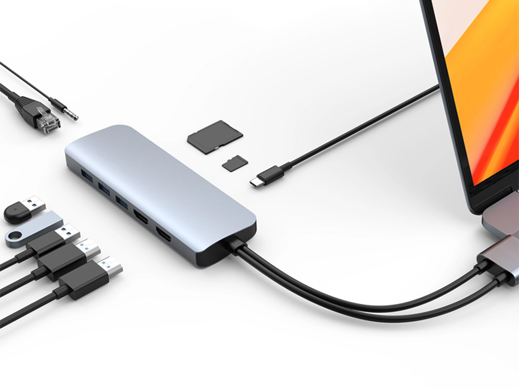 Hyper VIPER 10-in-2 USB-C Hub - Gray