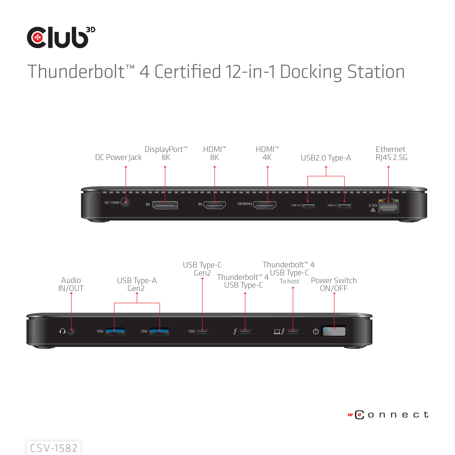 Club 3D Thunderbolt 4 - 12-in-1 DockingStation