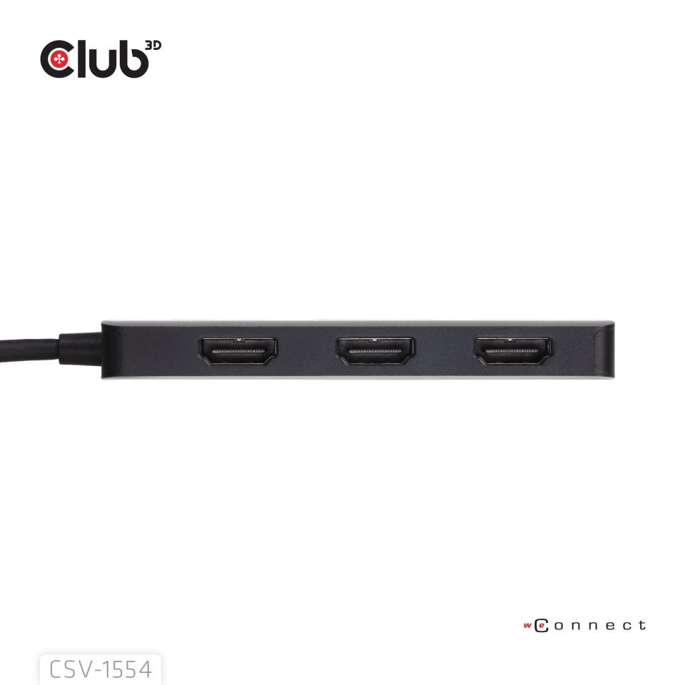 Club 3D Multi Stream Transport (MST) HUB - Tripple Display 4K60Hz