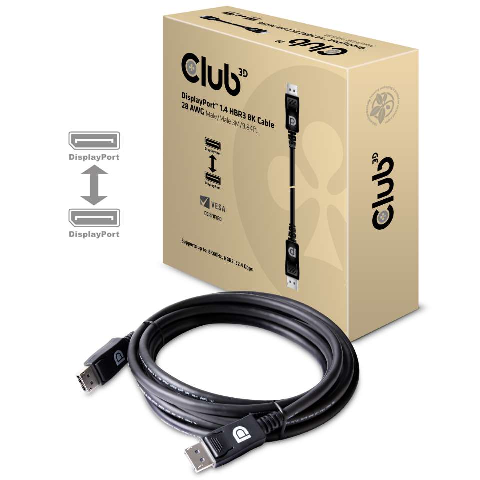 Club 3D DisplayPort 8K Kabel - 3m