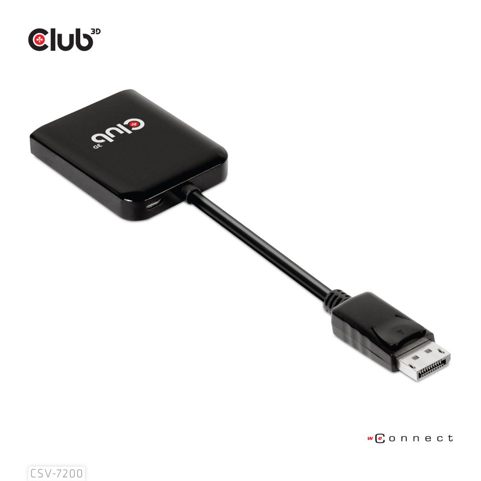 Club 3D Multi Stream Transport (MST) HUB - Dual DisplayPort 