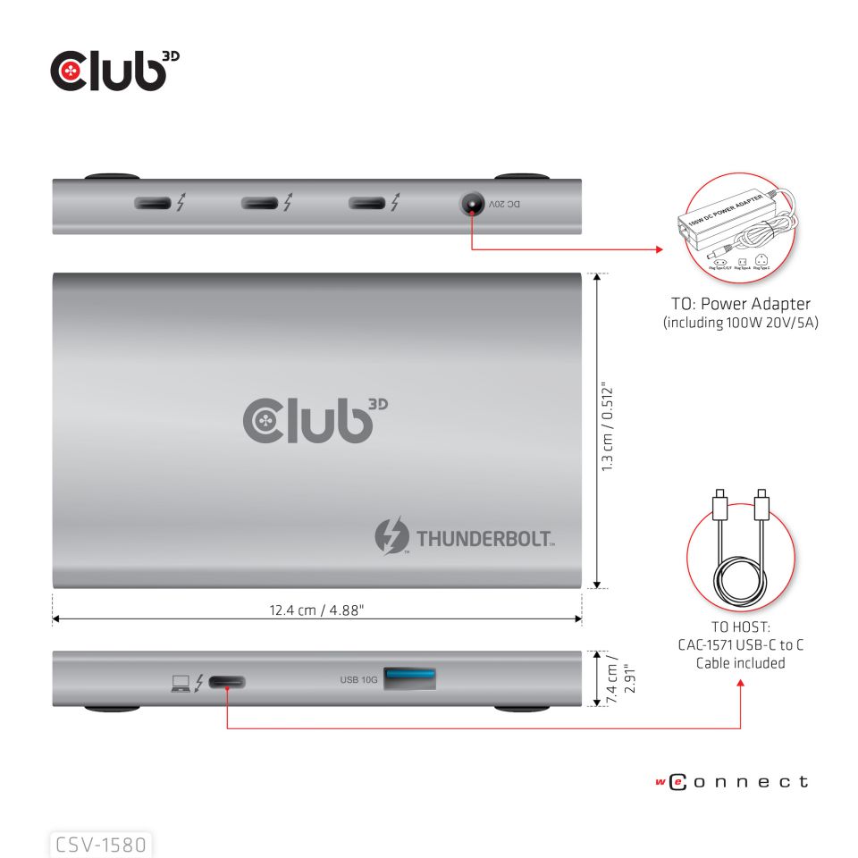 Club 3D Thunderbolt 4  HUB 5-in-1