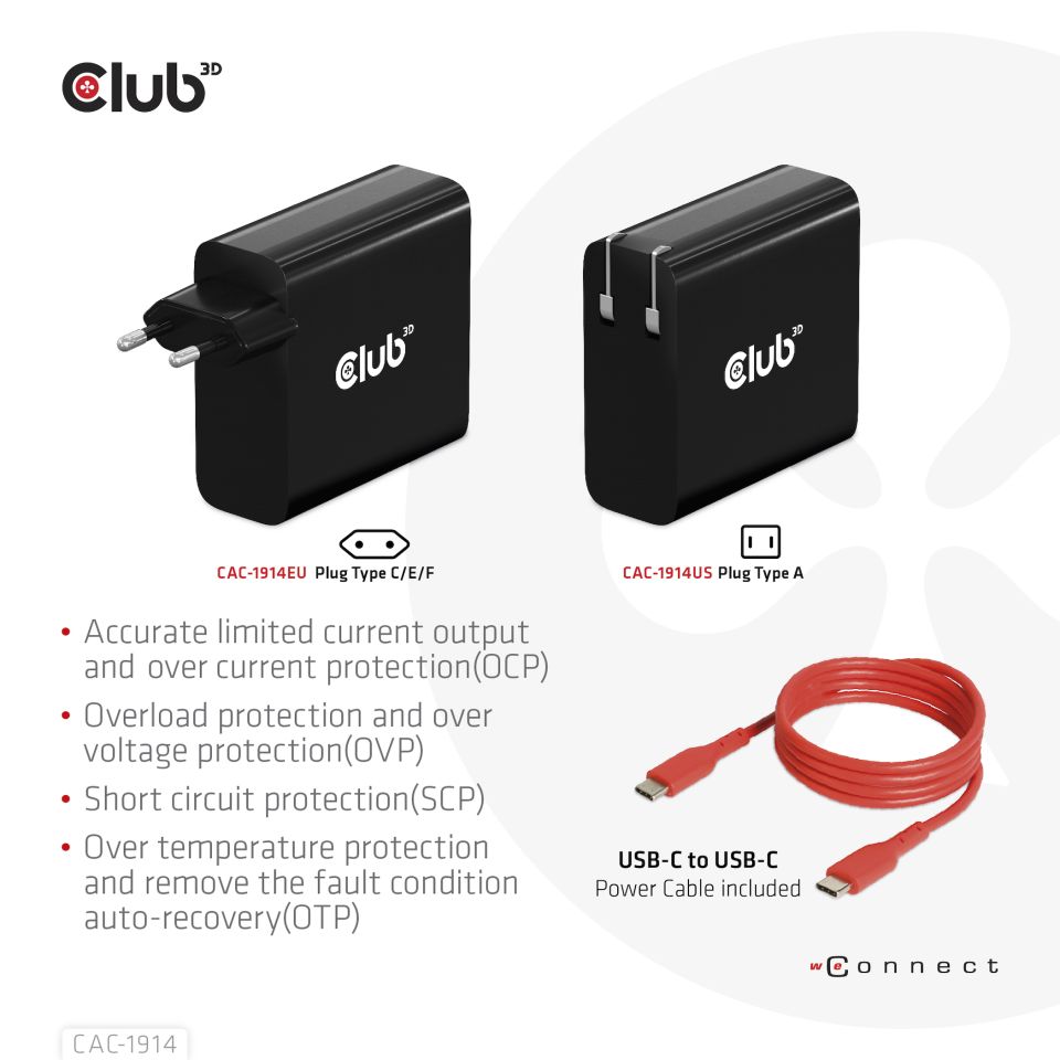 Club 3D Travel Charger 140W