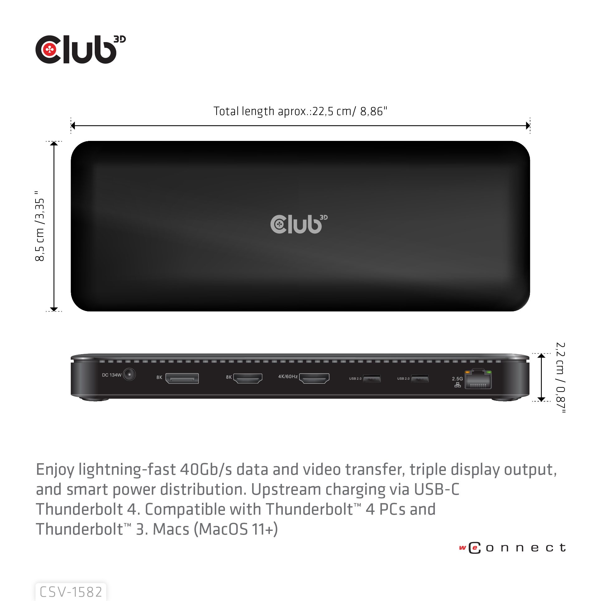 Club 3D Thunderbolt 4 - 12-in-1 DockingStation