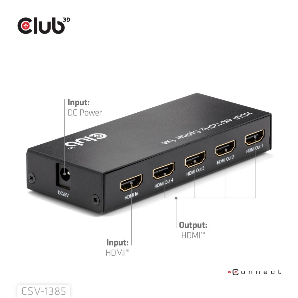 Club 3D Splitter 1 auf 4 HDMI