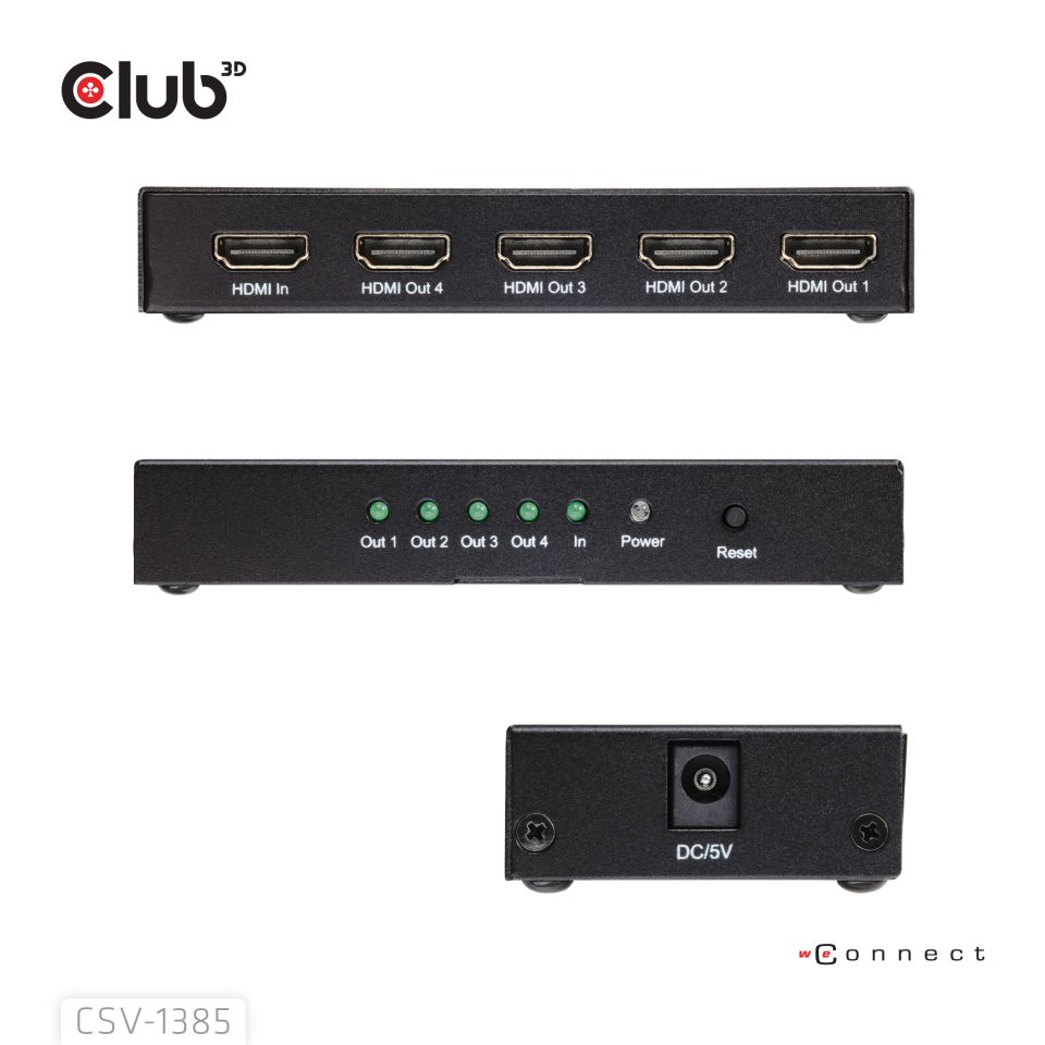 Club 3D Splitter 1 auf 4 HDMI