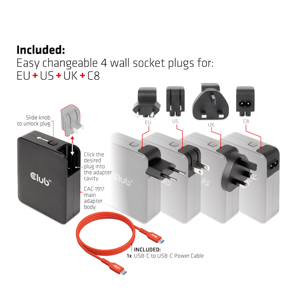 Club 3D Travel Charger 140W