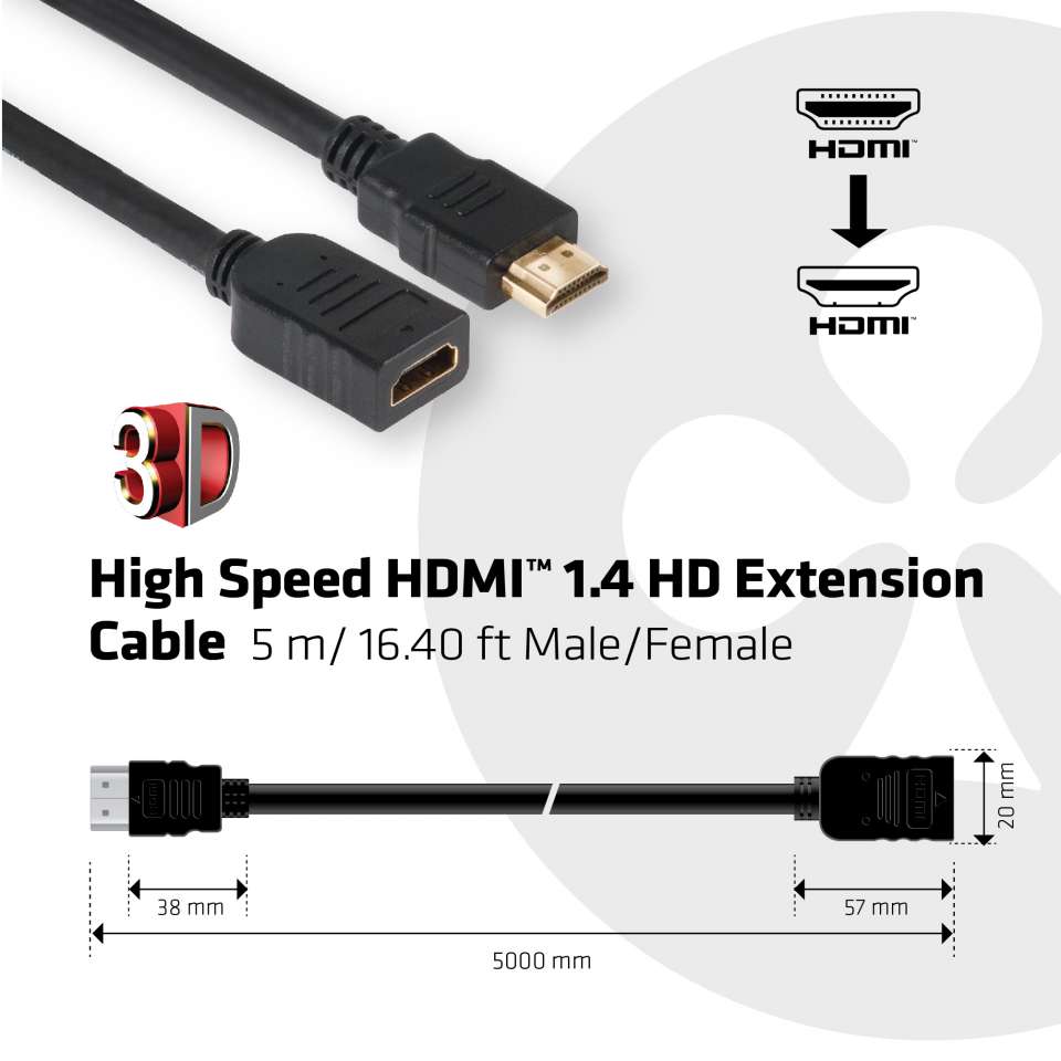 Club 3D HDMI-Verlängerungskabel - 5 m