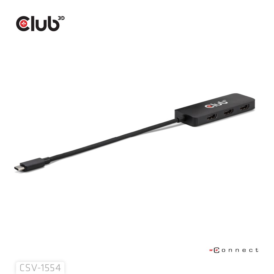 Club 3D Multi Stream Transport (MST) HUB - Tripple Display 4K60Hz