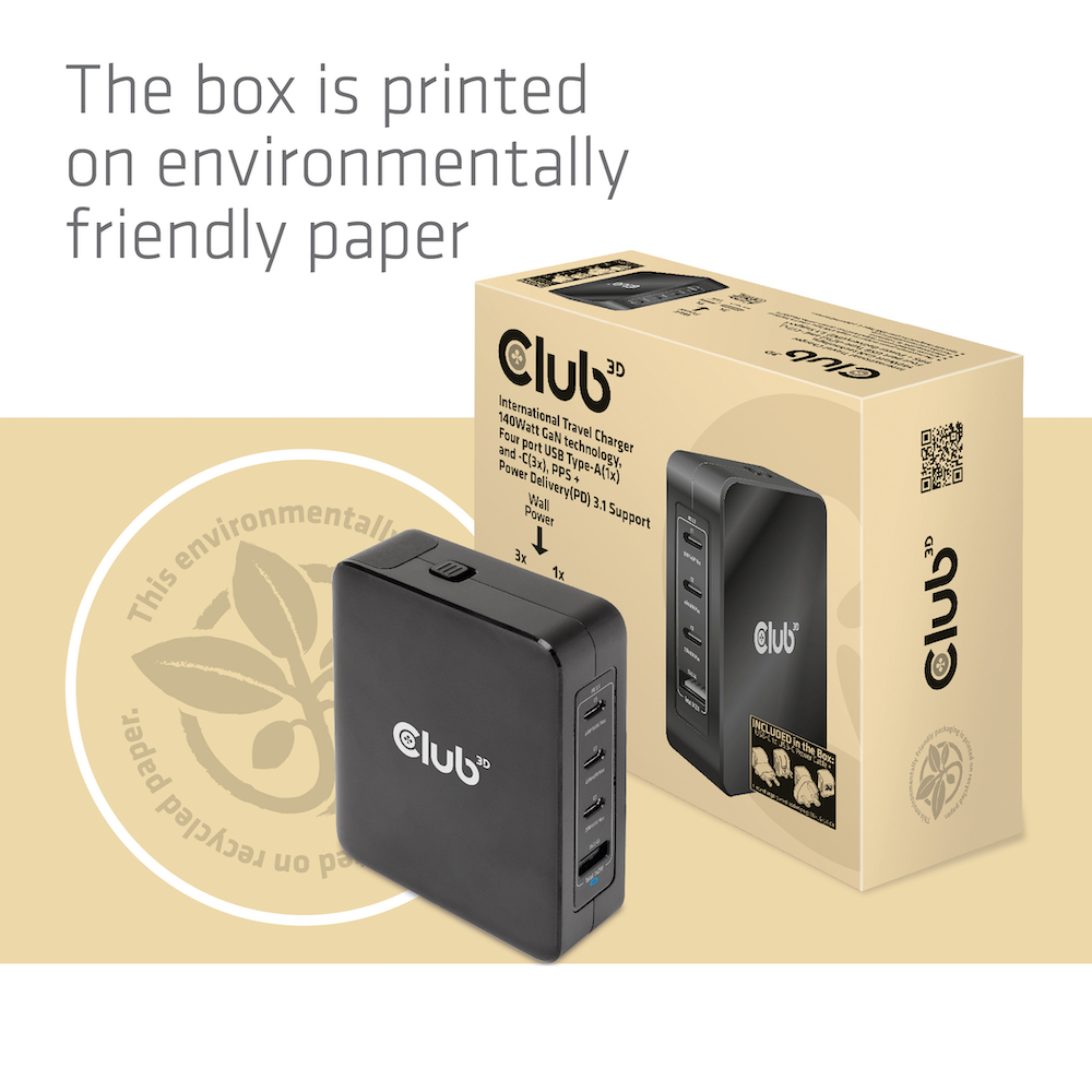 Club 3D Travel Charger 140W